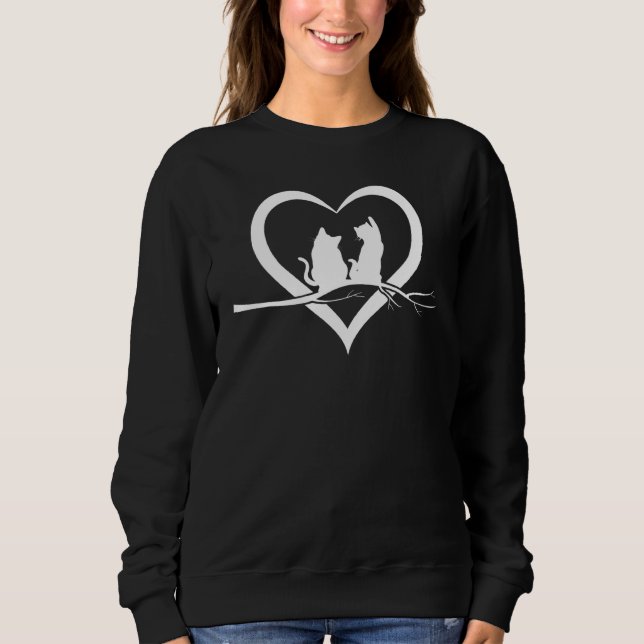 Sweatshirt Cats In  I Cat Heart Cat  Cute Cat (Devant)