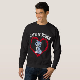 Sweatshirt CATS N'' ROSE Drôle masculin Chemises de chat