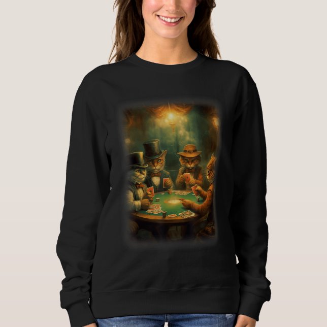Sweatshirt Cats Playing Poker A Friend in Need  Cat  1 (Devant)
