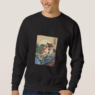 Sweatshirt Catzilla Vs Kaiju Vintage Funny Cute Chat Japonais