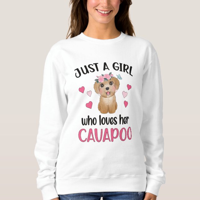 Sweatshirt Cavapoo Dog Girl Cavoodle Amoureux des chiens Cava (Devant)