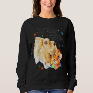 Sweatshirt Ce Qui Vous Fait Différent Lion Maman Autisme Enfa