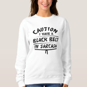 Sweatshirt Ceinture Noire En Sarcasme