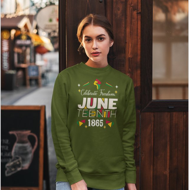 Sweatshirt Célébrer la liberté JUNETEENTH 1865 Histoire noire (Créateur téléchargé)