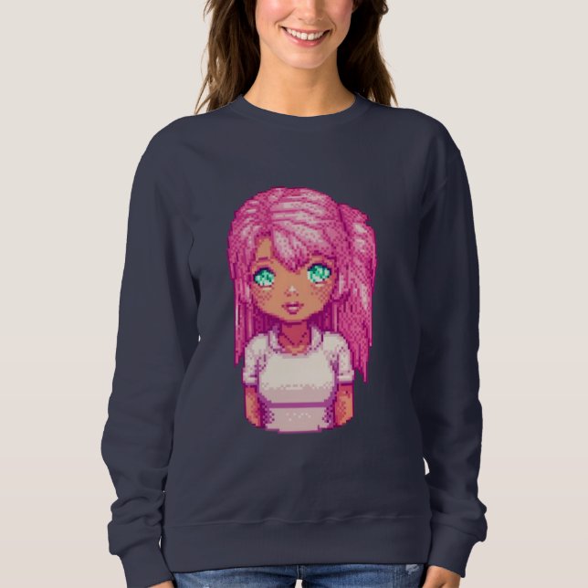 Sweatshirt Celestial Gardien fille rose (Devant)