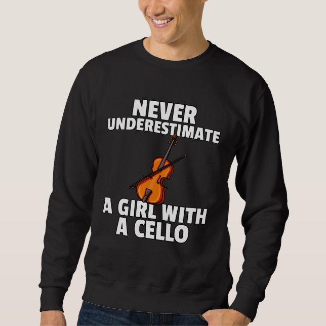 Sweatshirt Cello Music  For Cellist Or Cello Player (Devant)