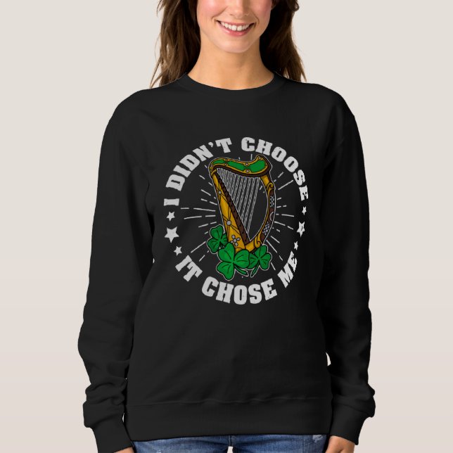 Sweatshirt Celtic Harp Instrument Plucked String Harpist Musi (Devant)