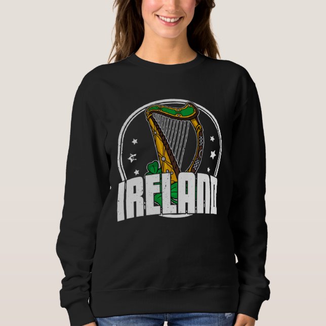 Sweatshirt Celtic Harp Instrument Plucked String Harpist Musi (Devant)