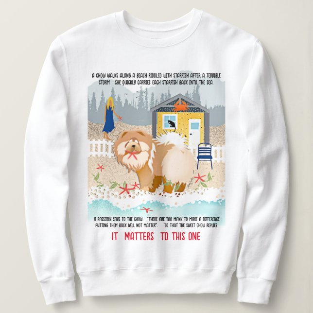 Sweatshirt CELUI-CI IMPORTE - chemise à étoiles de mer (Design devant)