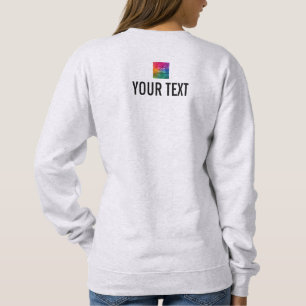 Sweatshirt Cendres Gris Arrière Côté Imprimer Vêtements Vêtem