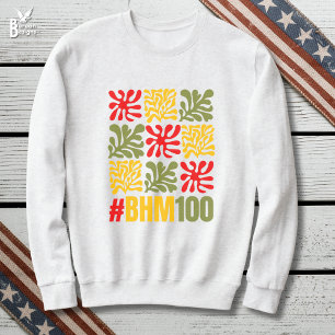 Sweatshirt Centenaire de l'histoire noire Fleur abstraite