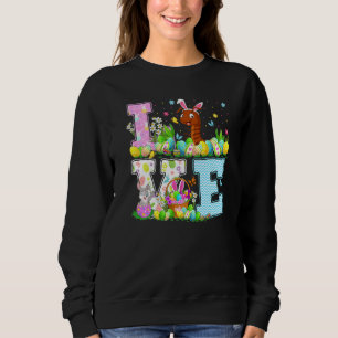 Sweatshirt Centipede Chasse aux oeufs de Pâques Amour amusant