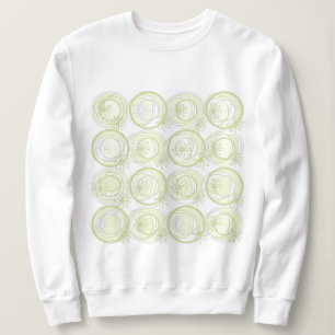 Sweatshirt Cercles d'accentuation Fleurs Arrière - plans Mint
