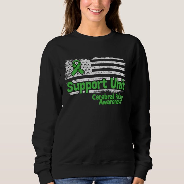 Sweatshirt Cerebral Palsy Support Unit Flag Cerebral Palsy Aw (Devant)