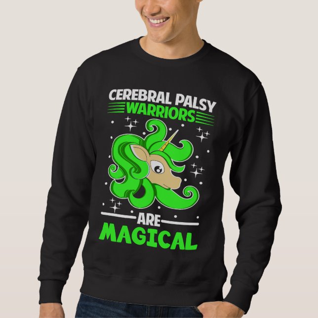 Sweatshirt Cerebral Palsy Warriors Are Magical Unicorn (Devant)