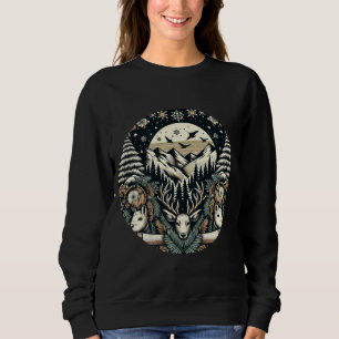 Sweatshirt Cerf et écorce