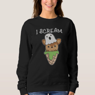 Sweatshirt Cerf Halloween Ghost I Scream Ice Cream Pun