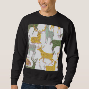 Sweatshirt Cerfs géométriques : Illustration Motif traditionn