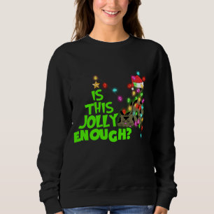 Sweatshirt C'EST ASSEZ JOLLY, Meowy Xmas, chat de Noël