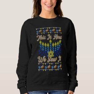 Sweatshirt C'Est Comme Ça Que L'On Juge Fun Hanoukka Jewish C