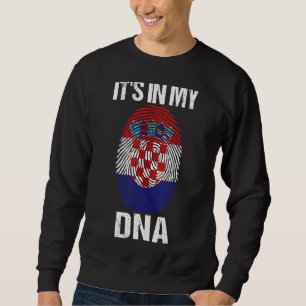 Sweatshirt C'Est Dans Mon Adn Croatie Drapeau Croate Pour Les
