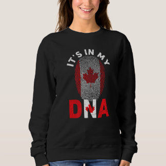 Sweatshirt C'est dans mon ADN Feuille d'érable drapeau canadi