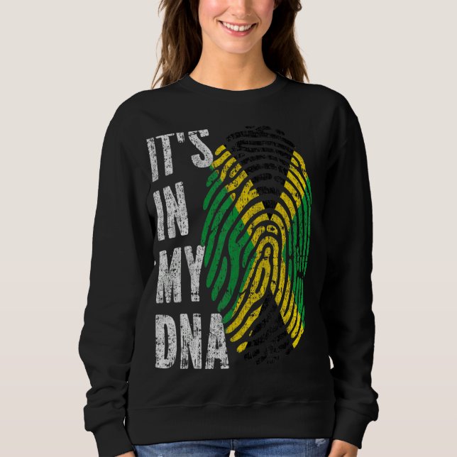 Sweatshirt C'Est Dans Mon Adn Jamaïque Drapeau Hommes Femmes  (Devant)