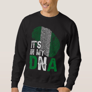 Sweatshirt C'est dans mon Adn Nigeria Drapeau Patriotique