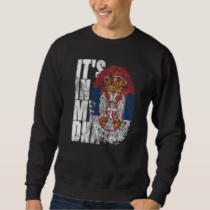 Sweatshirt C'est dans mon Adn Serbie Graphique pour les homme