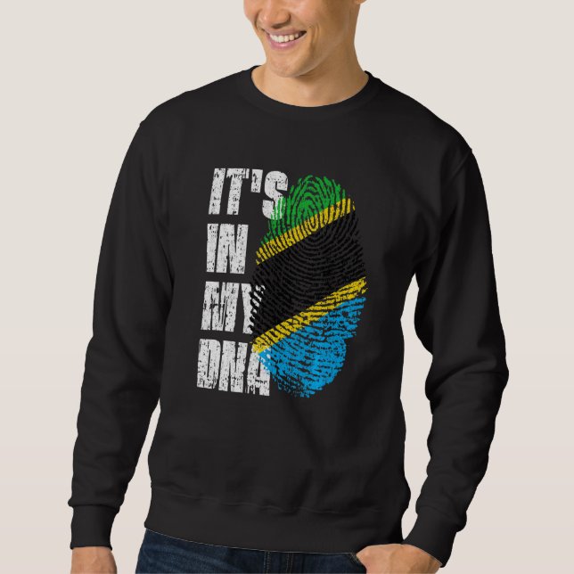 Sweatshirt C'est dans mon Adn Tanzanie Drapeau tanzanien (Devant)