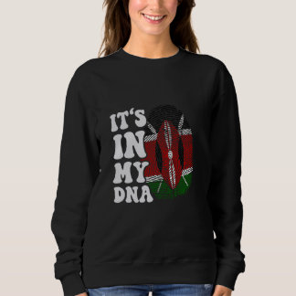 Sweatshirt C'est drôle dans mon ADN drapeau Kenya Empreinte d