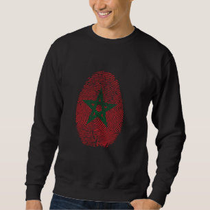 Sweatshirt C'est drôle dans mon ADN drapeau marocain Empreint