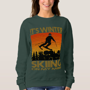 SWEATSHIRT C'EST HIVER - SKI À L'ESPRIT.