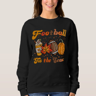 Sweatshirt C'Est La Saison Football Automne Citrouille Café