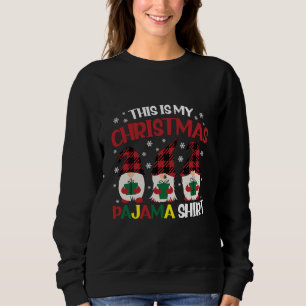 Sweatshirt C'est ma chemise de pyjama de Noël Famille Gnomies
