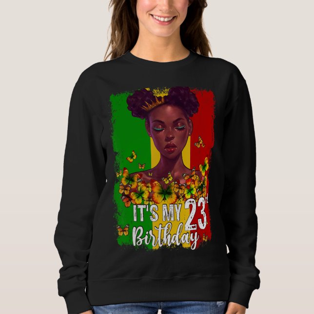 Sweatshirt C'est mon 23e anniversaire 23 ans Black Melanin W (Devant)