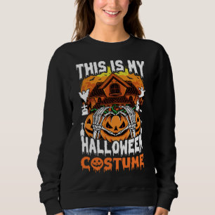 Sweatshirt C'Est Mon Costume D'Halloween Haunted House Citrou