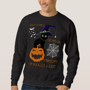 Sweatshirt C'est mon costume humain Je suis Vraiment un chat 