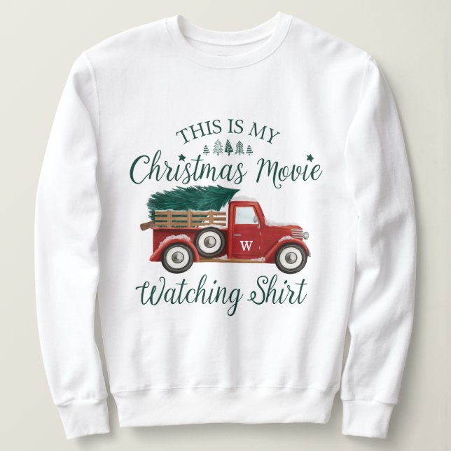Sweatshirt C'Est Mon Film De Noël Qui Regarde (Design devant)