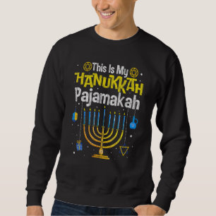 Sweatshirt C'est mon Pajamakah de Hanukkah Famille de Noël