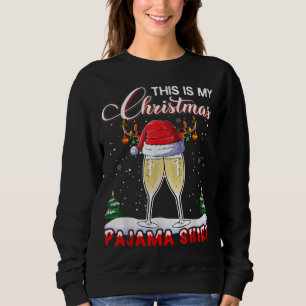 Sweatshirt C'EST MON Pyjama en verre de Champagne NOËL
