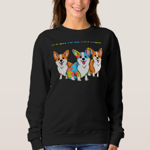 Sweatshirt C'est OK d'être un autre corgi de chien Autisme
