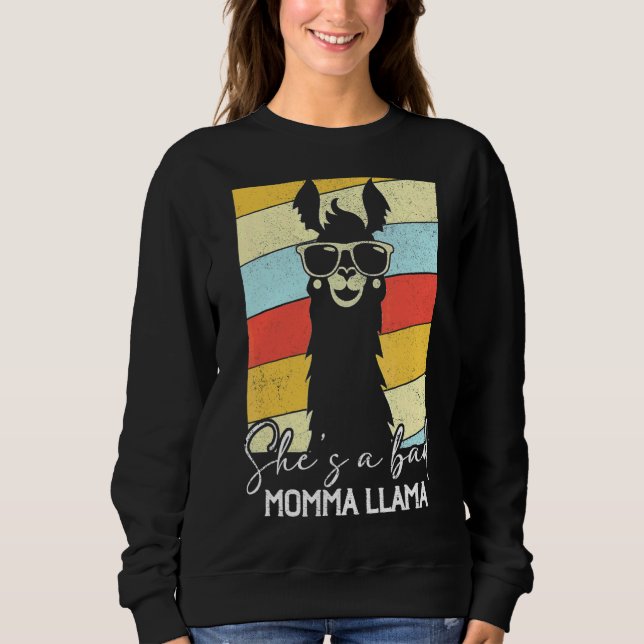 Sweatshirt C'est une mauvaise maman Llama Mama 1 (Devant)