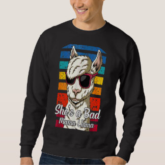 Sweatshirt C'est une mauvaise maman Llama Vintage pour maman 