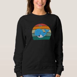 Sweatshirt Cétacés Aile Baleine Bleue Orque Béluga Grise Bale