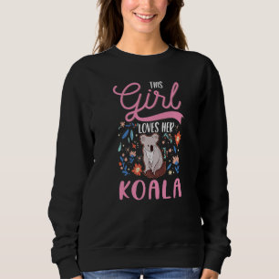 Sweatshirt Cette fille aime sa fille koala ours koala 1
