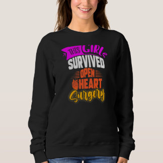 Sweatshirt Cette Fille Survivait Open Heart Chirurgie Open He