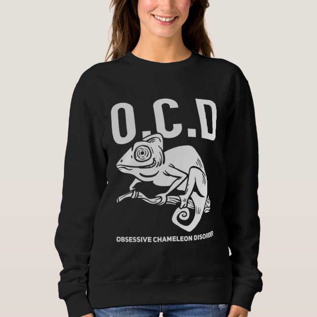 Sweatshirt Chameleon  Green Lizard Reptile (Devant)