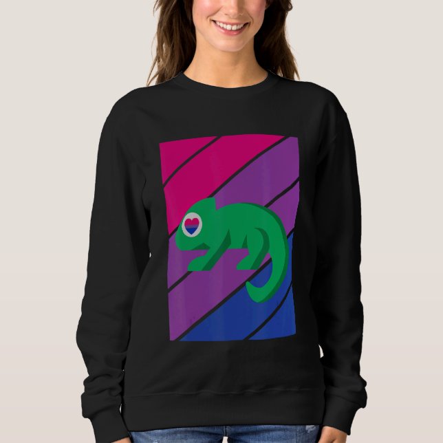 Sweatshirt Chameleon Pride Bisexual Flag LGBTQ Proud Ally Pri (Devant)
