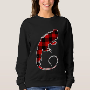 Sweatshirt Chameleon Red Buffalo Plaid Lizard Matching Pj Fam